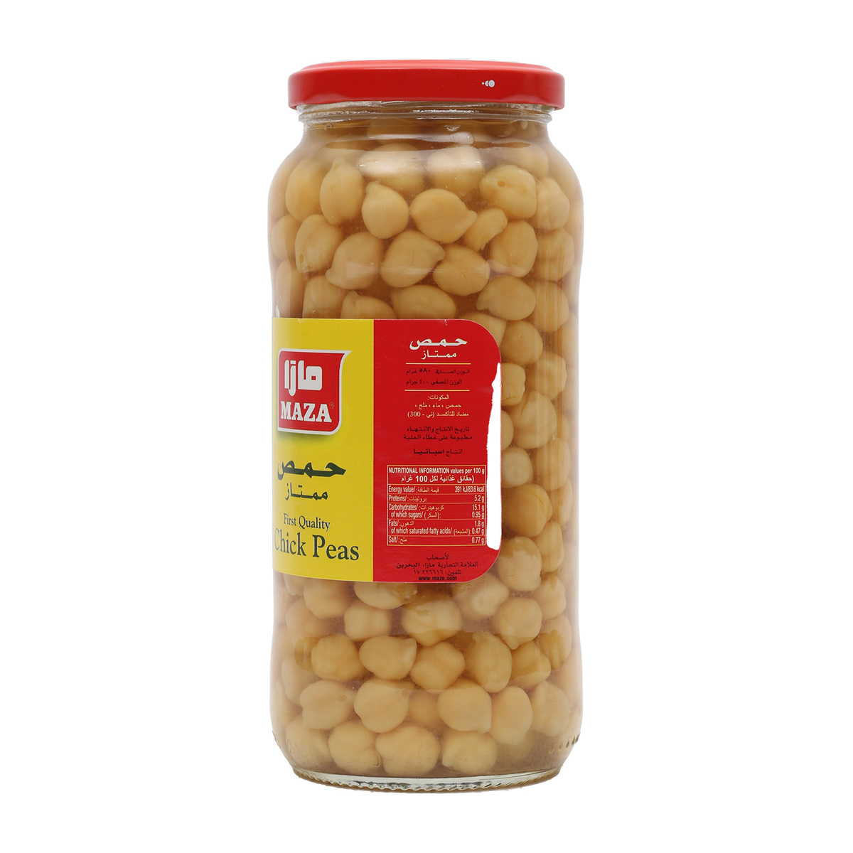 Maza Chick Peas Jar 580 g