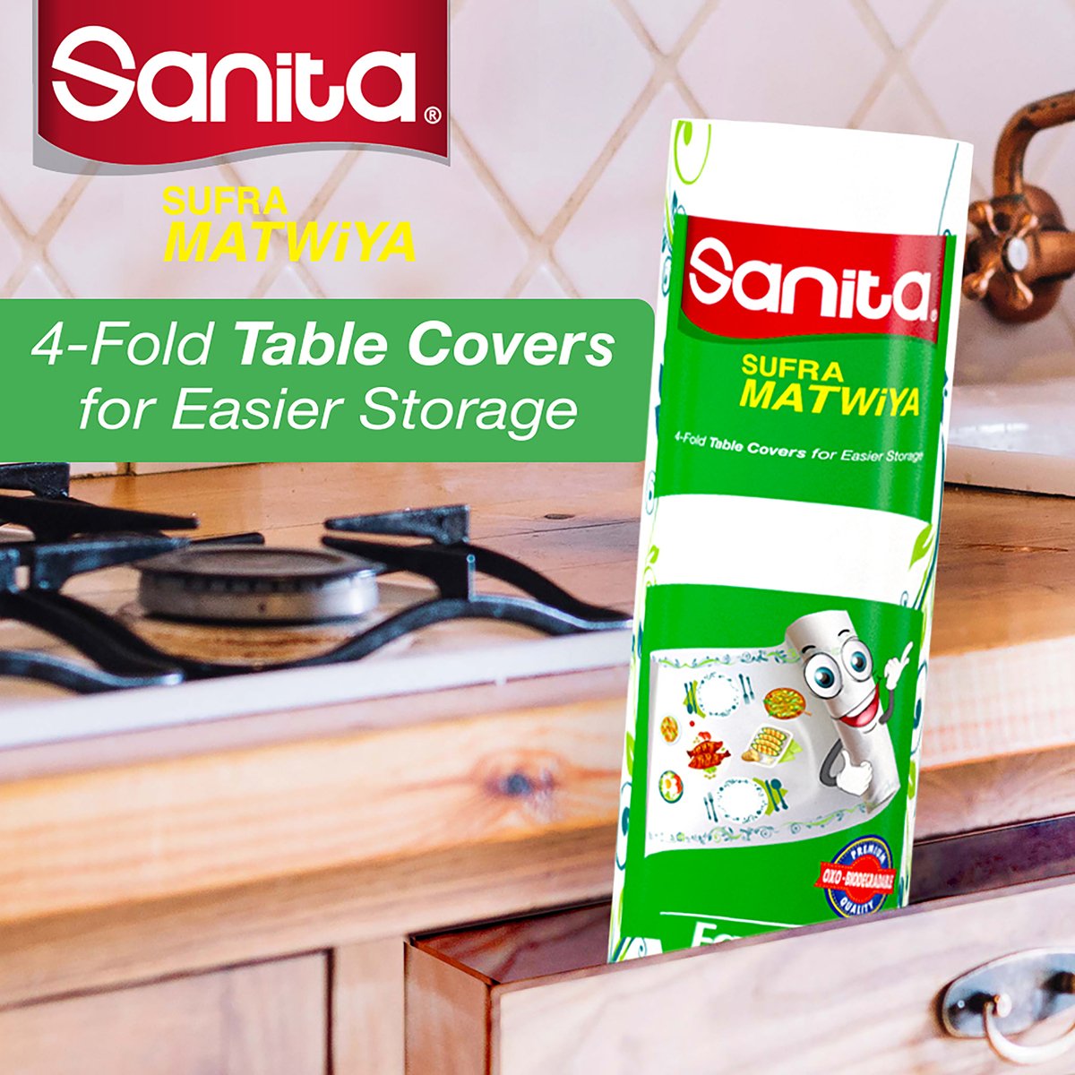 Sanita Table Covers Sufra Matwiya Family Size 120 x 150cm 20pcs