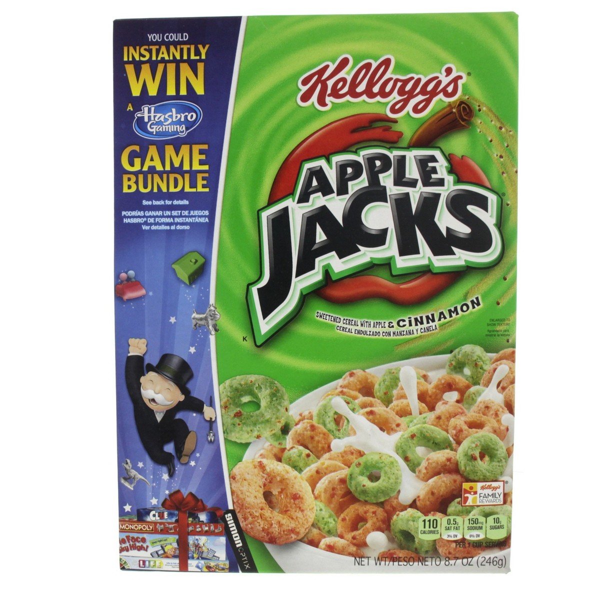 Kellogg's Apple Jacks Sweetened Cereal with Apple & Cinnamon 246 g