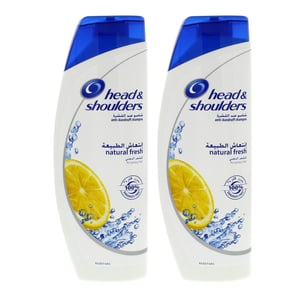 Head & Shoulders Anti-Dandruff Shampoo Natural Fresh 400ml x 2pcs