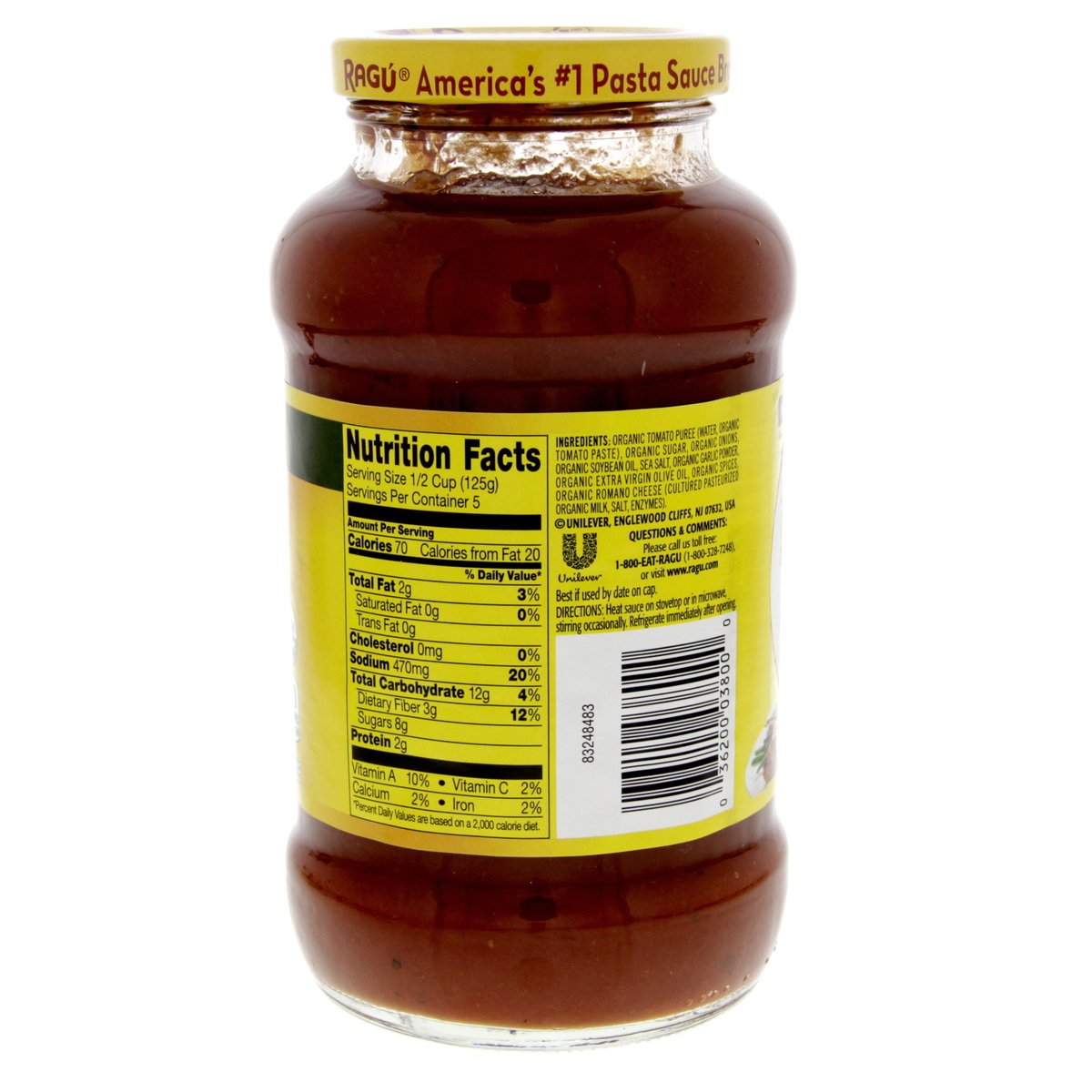 Ragu Old World Style Organic Traditional Sauce 677 g