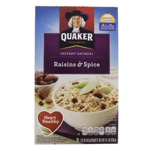 Quaker Instant Oatmeal Raisins And Spice 430 g