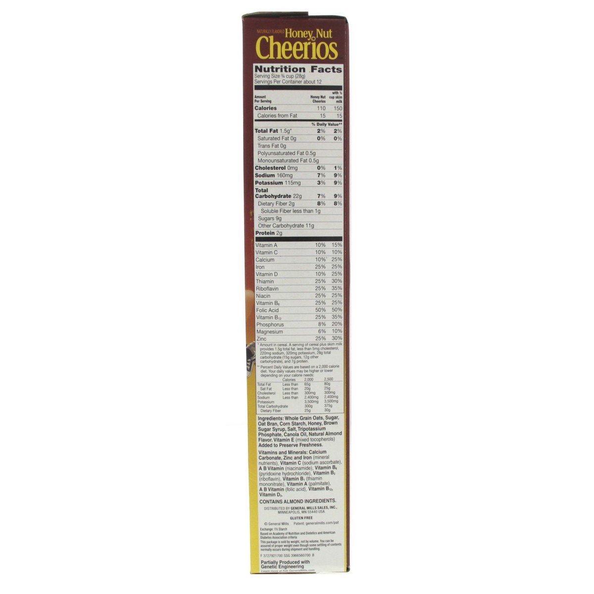 General Mills Natural Flavored Honey Nut Cheerios Whole Grain Oats 347 g