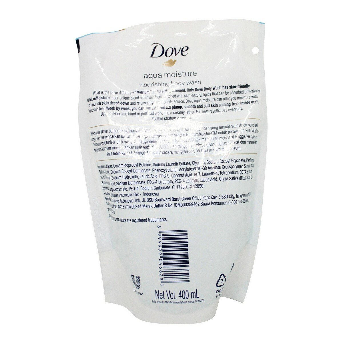 Dove Sabun Cair Aqua Moisture Pouch 400ml