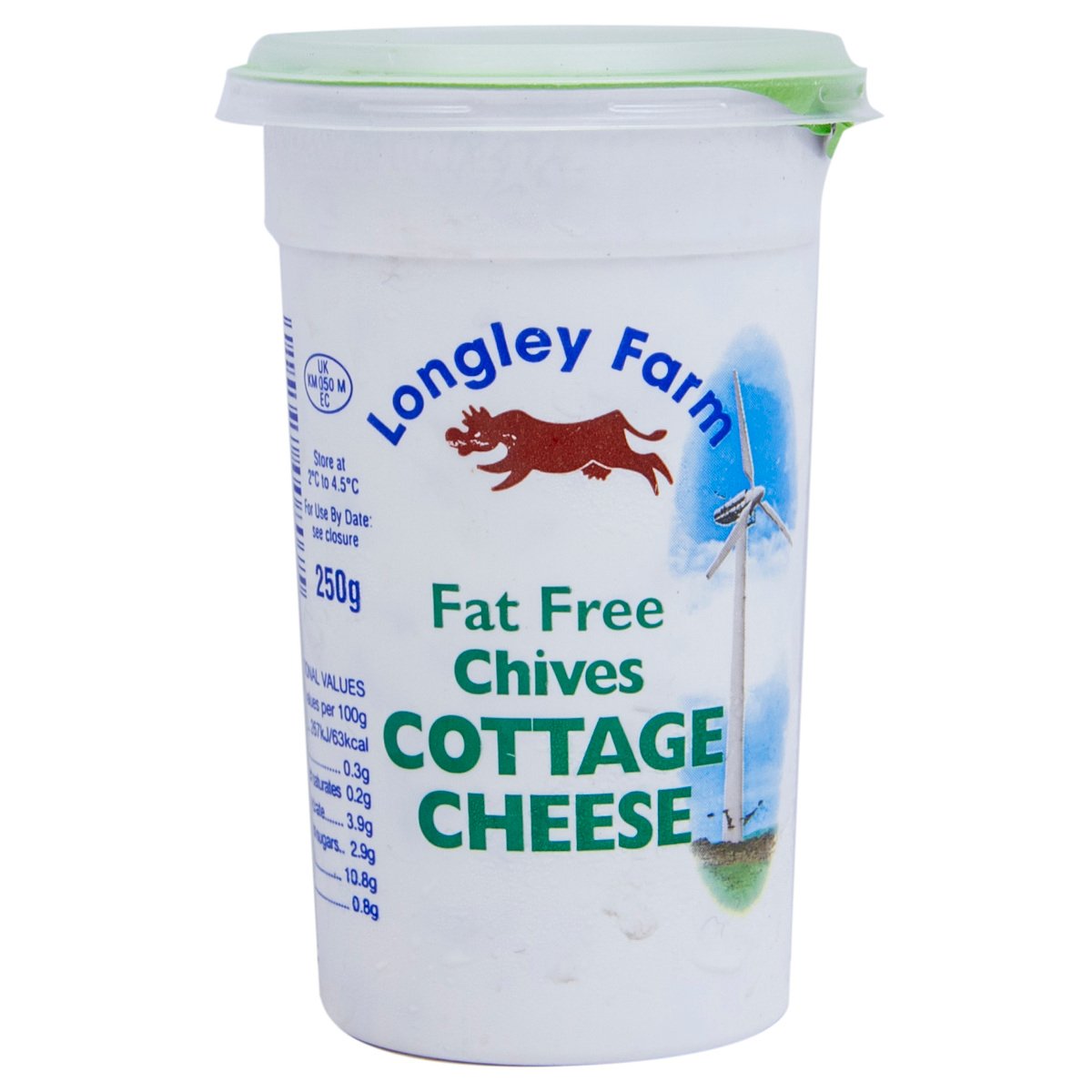 Longley Farm Chives Cottage Cheese Fat Free 250 g