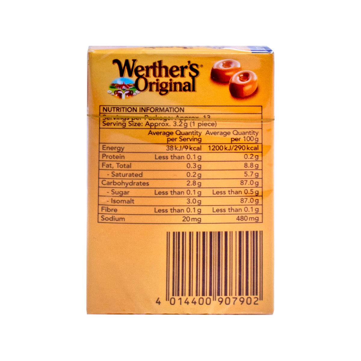Storck Werther's Original Cream Candy Sugar Free 42 g