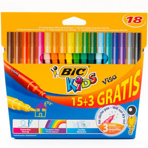 Bic Kids Visa Coloring Felt Pen 18's 960