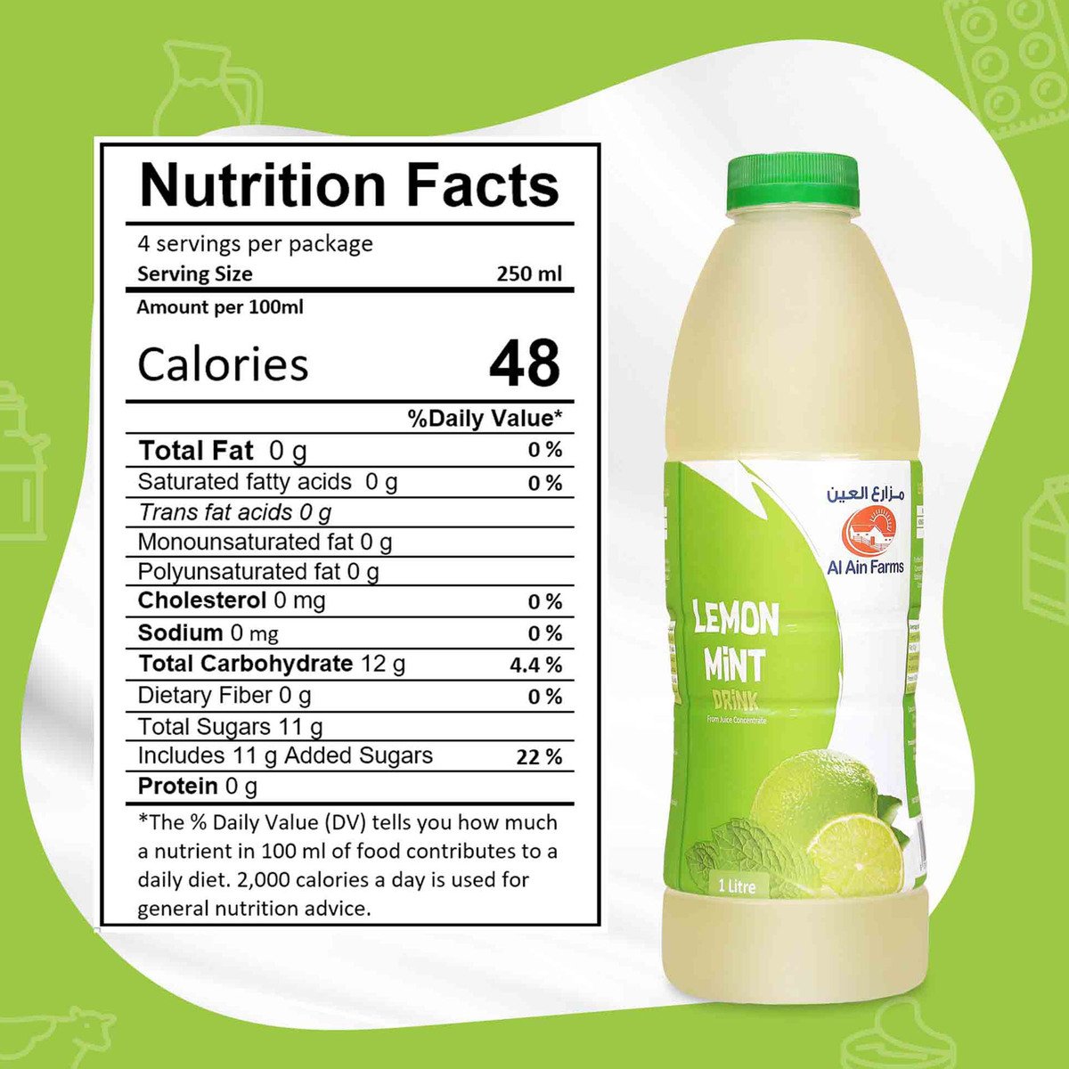 Al Ain Lemon Mint Juice 1 Litre