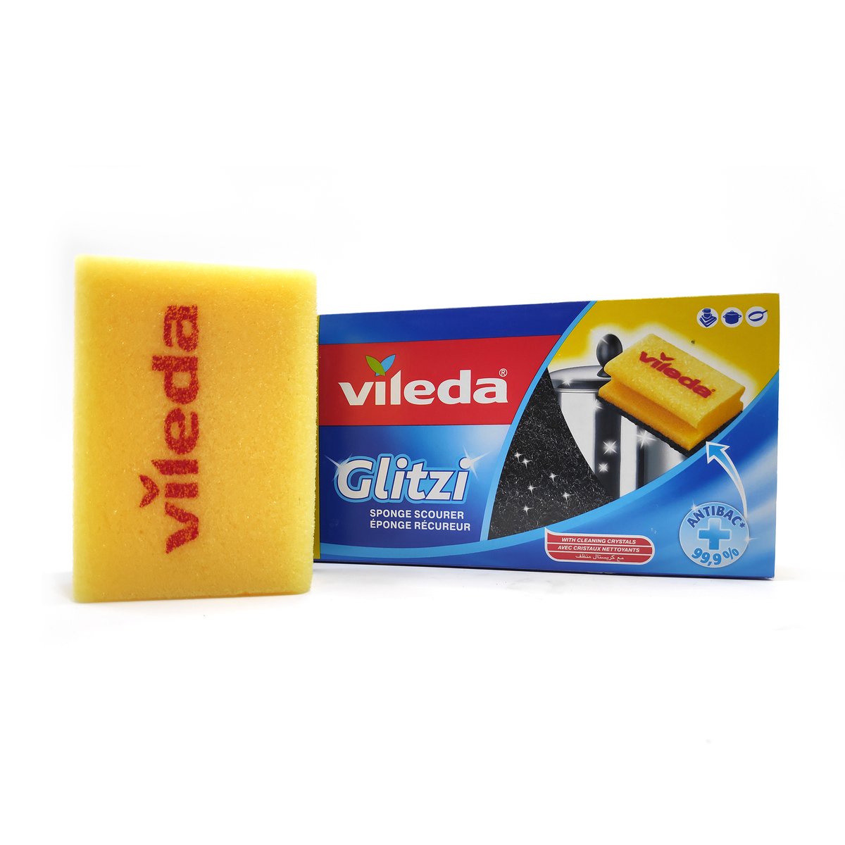 Vileda Glitzi Sponge Scourer 2+1