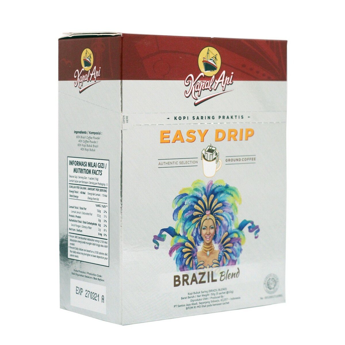 Kapal Api Drip Brazil Blend 5pcs