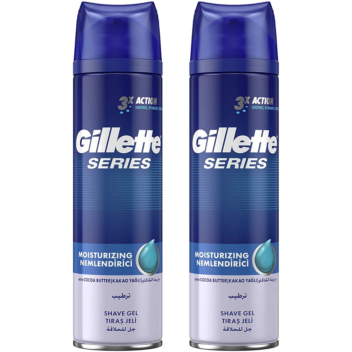 Gillette Series Moisturizing Shave Gel 2 x 200 ml