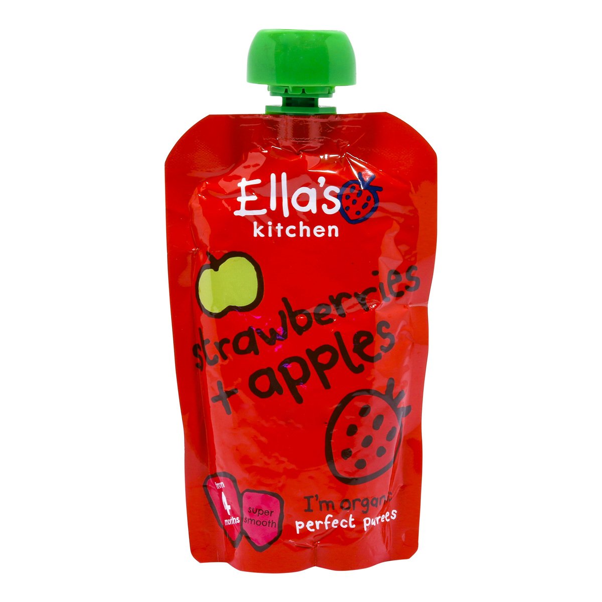 Ella's Kitchen Strawberries + Apple Puree Baby Food 120 g