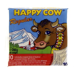 Happy Cow Regular Sliced Cheese 10 Slices 200 g