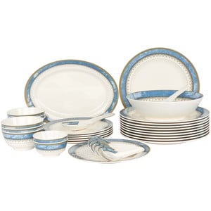 Melamine Dinner Set Rock Blue 34pcs