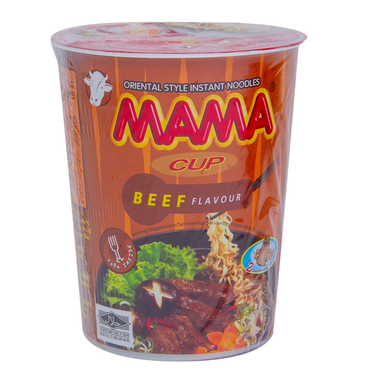 Mama Cup Noodle Beef 70g is not halal