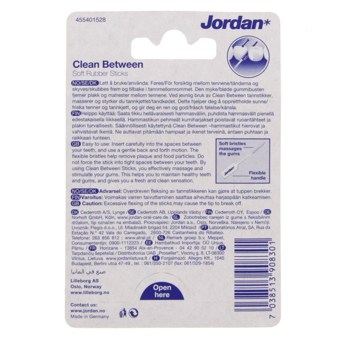 Jordan Clean Between Soft Rubber Sticks 20 pcs