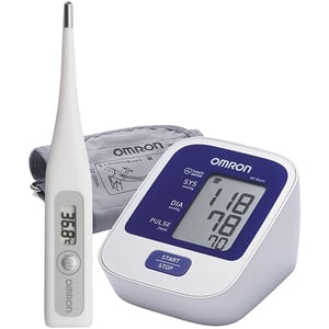 Buy OMRON M3 BPM + ADAPTOR + ECO TEM THERMO METER Online in the UAE