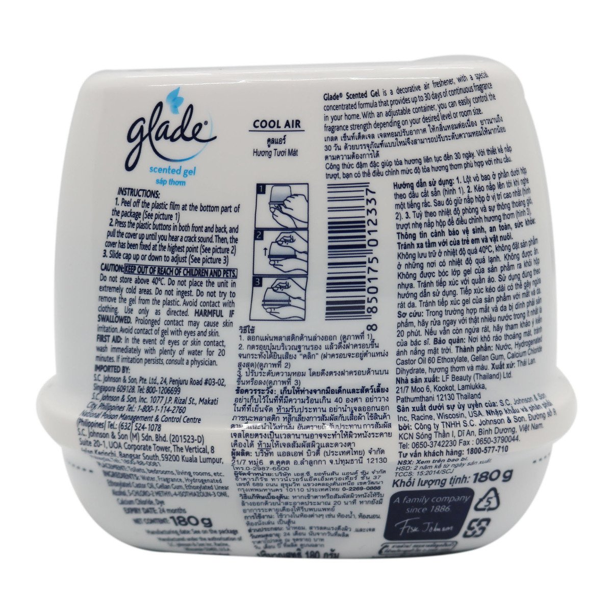 Glade Scented Gel Cool Air 180g