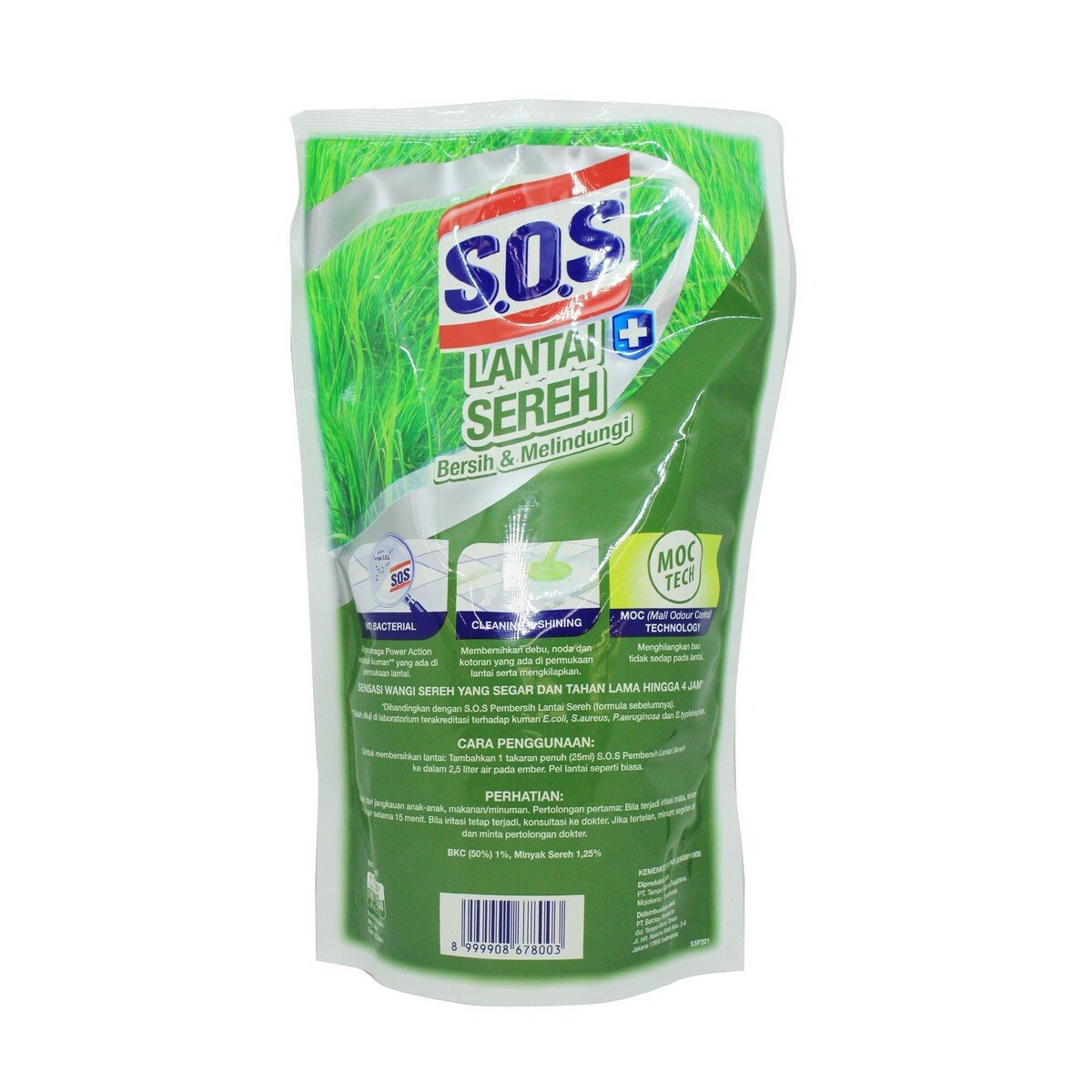 SOS Pembersih Lantai Sereh Pouch 700ml