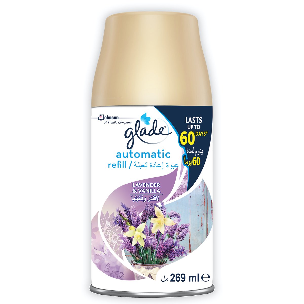 Glade Automatic Spray Refill, Air Freshener for Home and Bathroom, Tranquil  Lavender & Aloe, 6.2 Oz