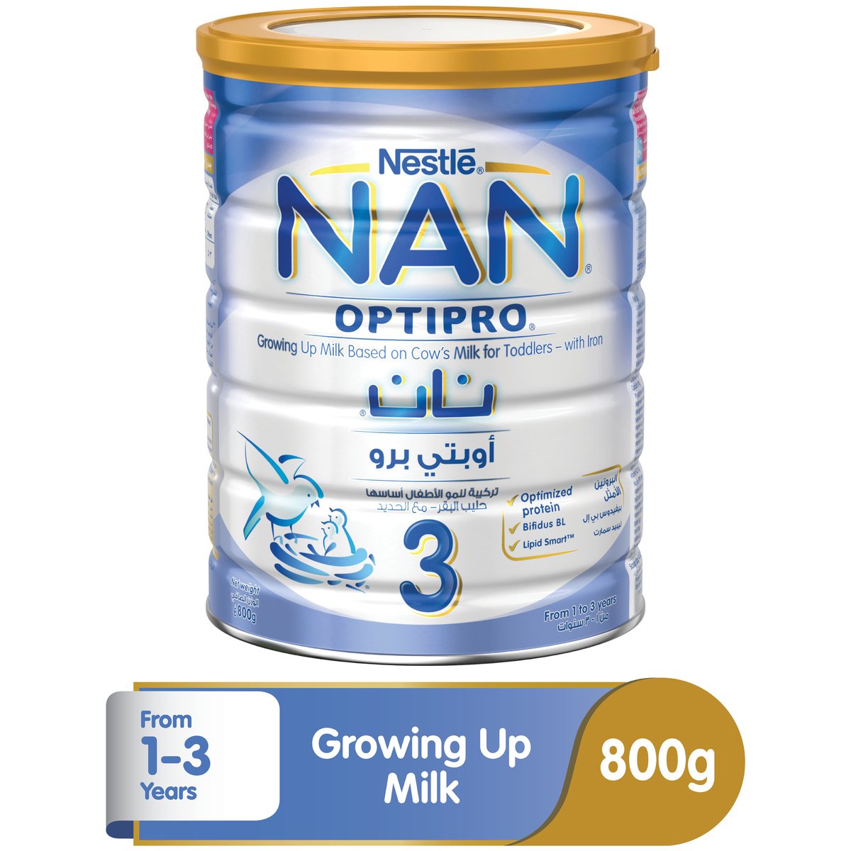 Nestle NAN Optipro Stage 3 Premium Growing-Up Formula Powder 1-3 Years 800 g