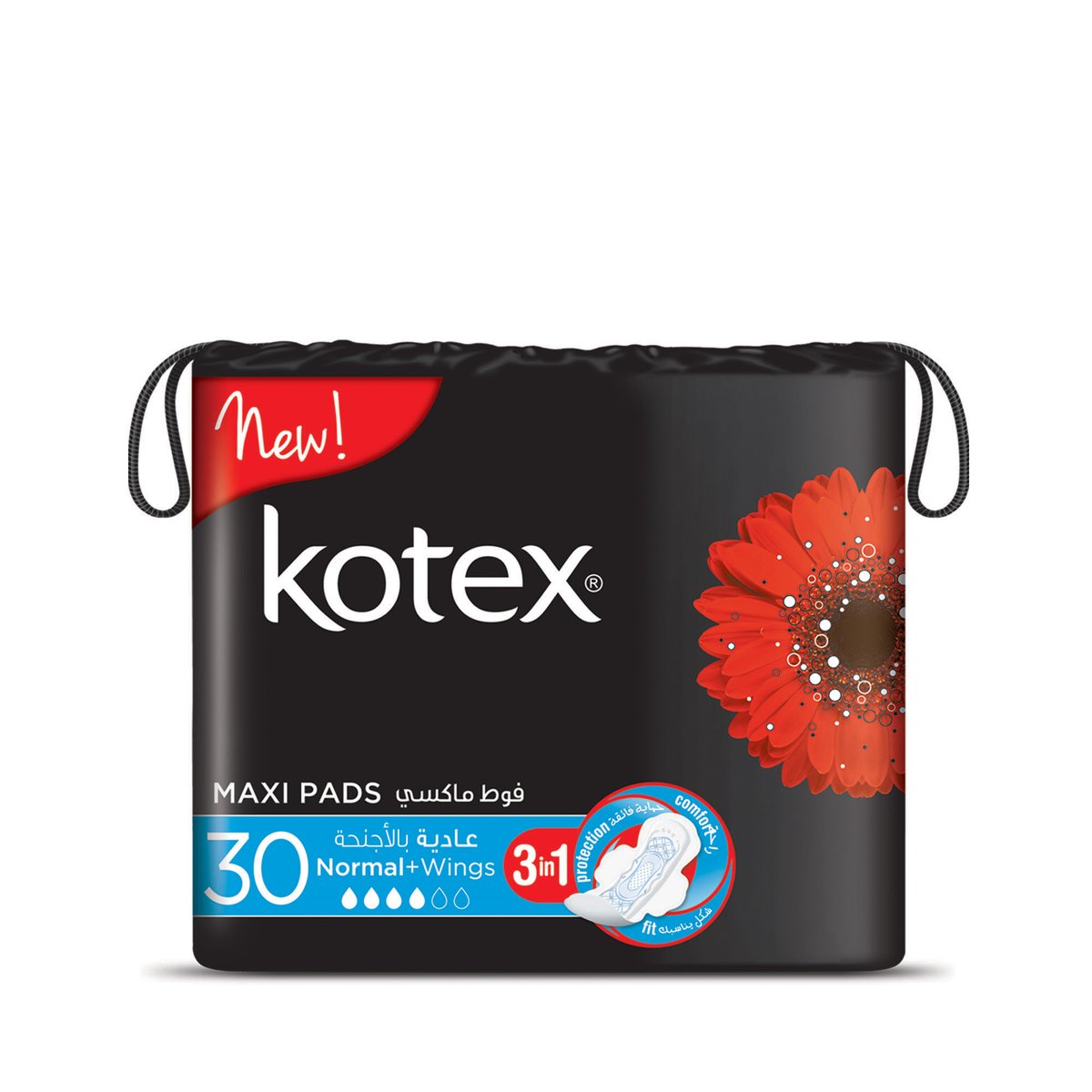 Kotex Maxi Pads Normal + Wings 30pcs