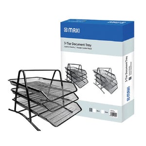 Maxi File Tray 3Tier Black MX3