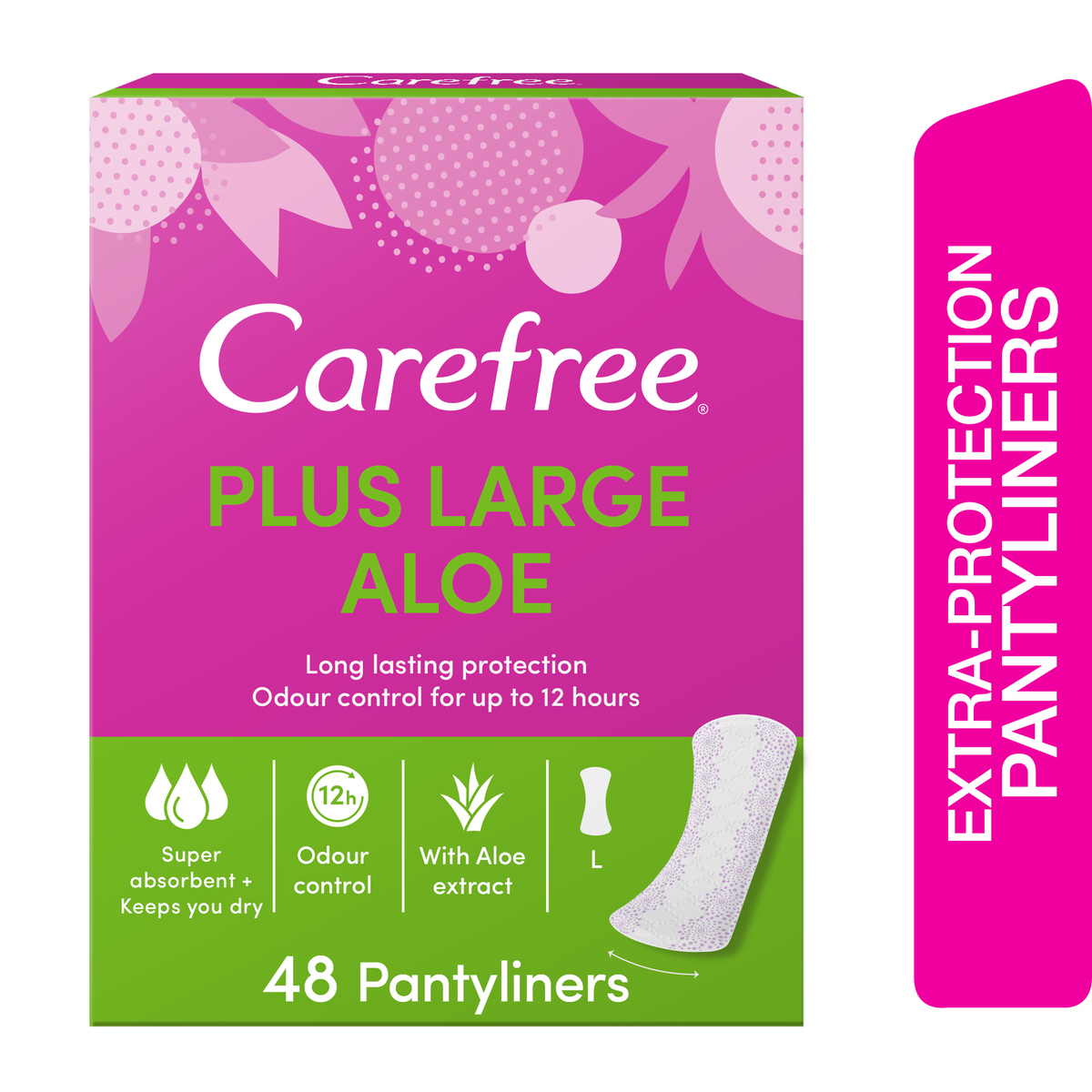 Carefree Panty Liners Plus Large Aloe 48pcs Online at Best Price
