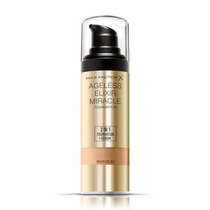 Max Factor Ageless Elixir 2 in 1 Liquid Foundation + Serum 80 Bronze 30ml