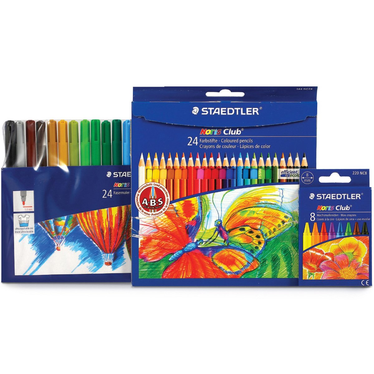 Staedtler Color Pencil 24Pcs + Sketch Pen 24Pcs + Crayons 8Pcs