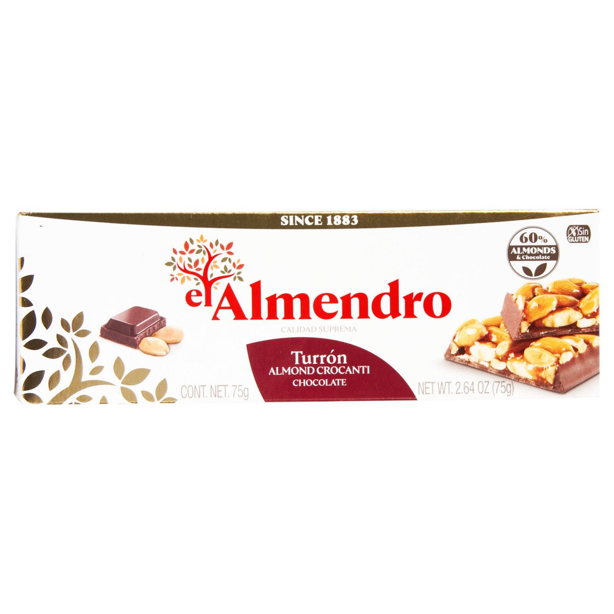 El Almendro Turron Almond Crocanti Chocolate 75g Online at Best Price |  Boxed Chocolate | Lulu Qatar
