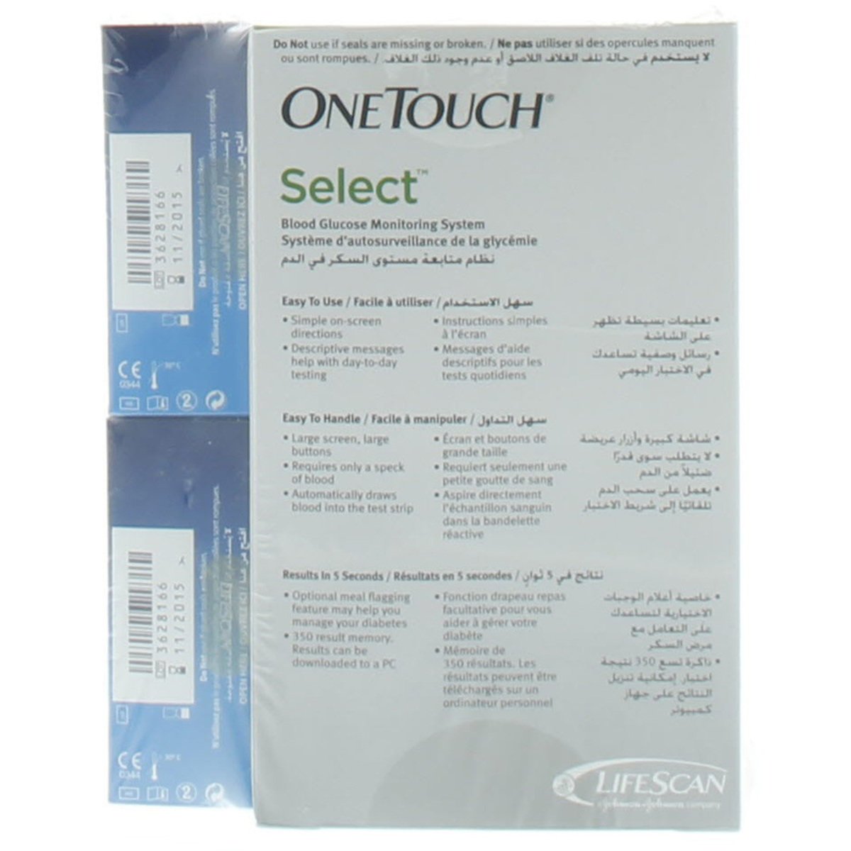 One Touch Select Glucose Monitor+Strips 50x2s