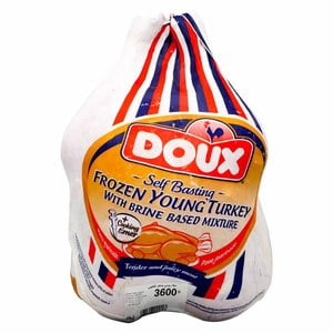 Doux Frozen Young Turkey With Brine Based Mixture 3.6 kg