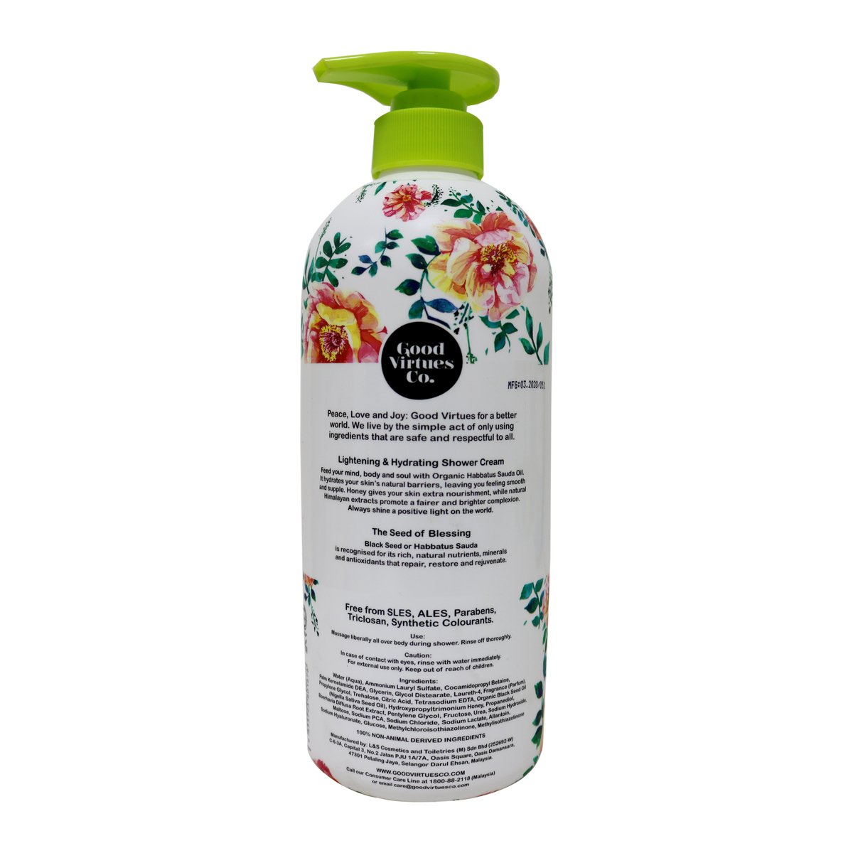 Good Vertues.com Shower Cream Happy & Heavenly Extracts 700ml