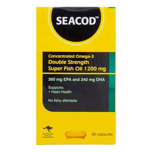 Seacod Double Strength Super Fish Oil Capsules 60 pcs
