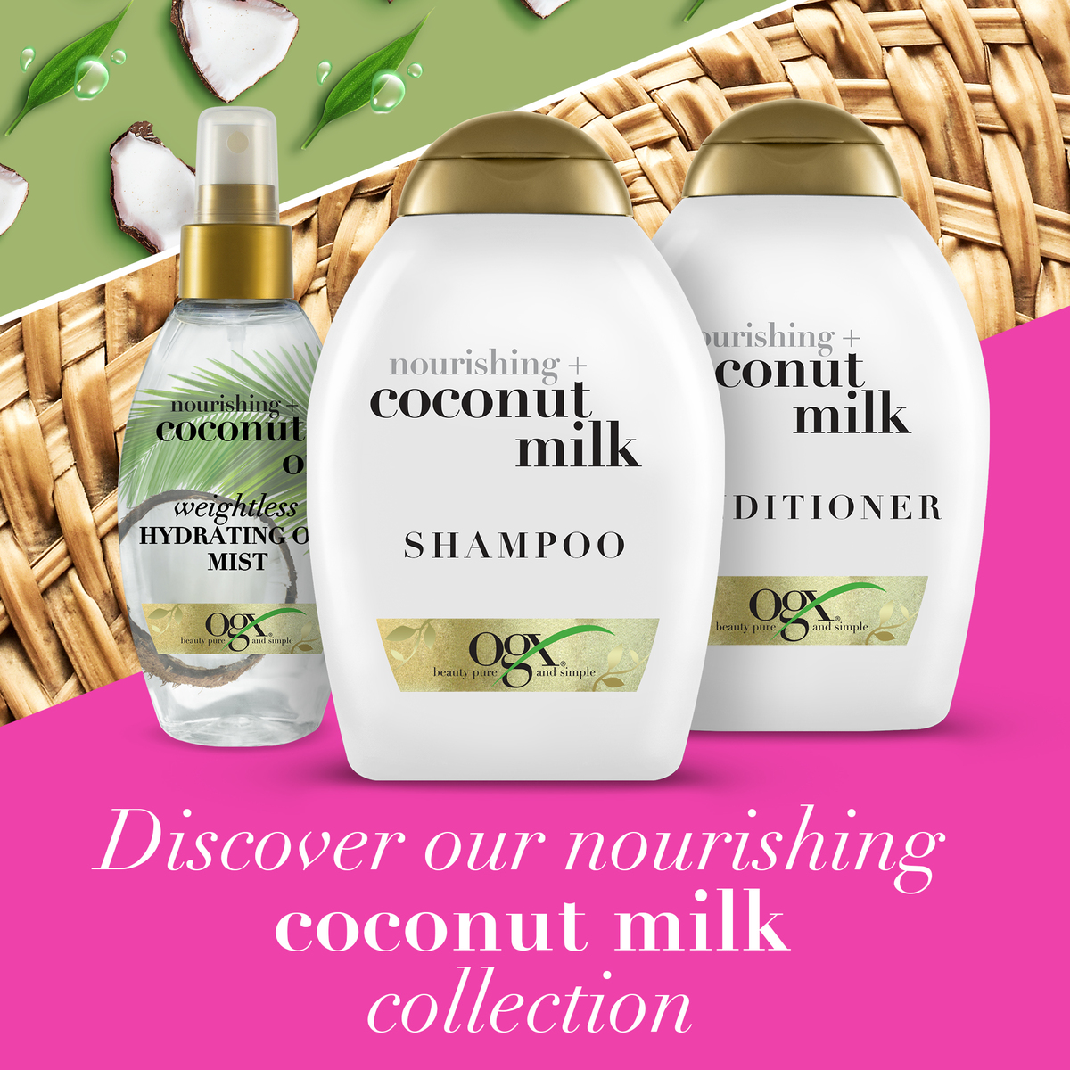 OGX Shampoo Nourishing + Coconut Milk 385 ml