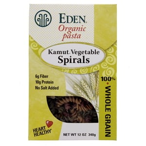 Eden Organic Pasta Kamut Vegetable Spirals 340 g