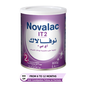 Novalac IT, 2 Anti-Constipation Follow On Formula From, 6-12 Months, 800 g