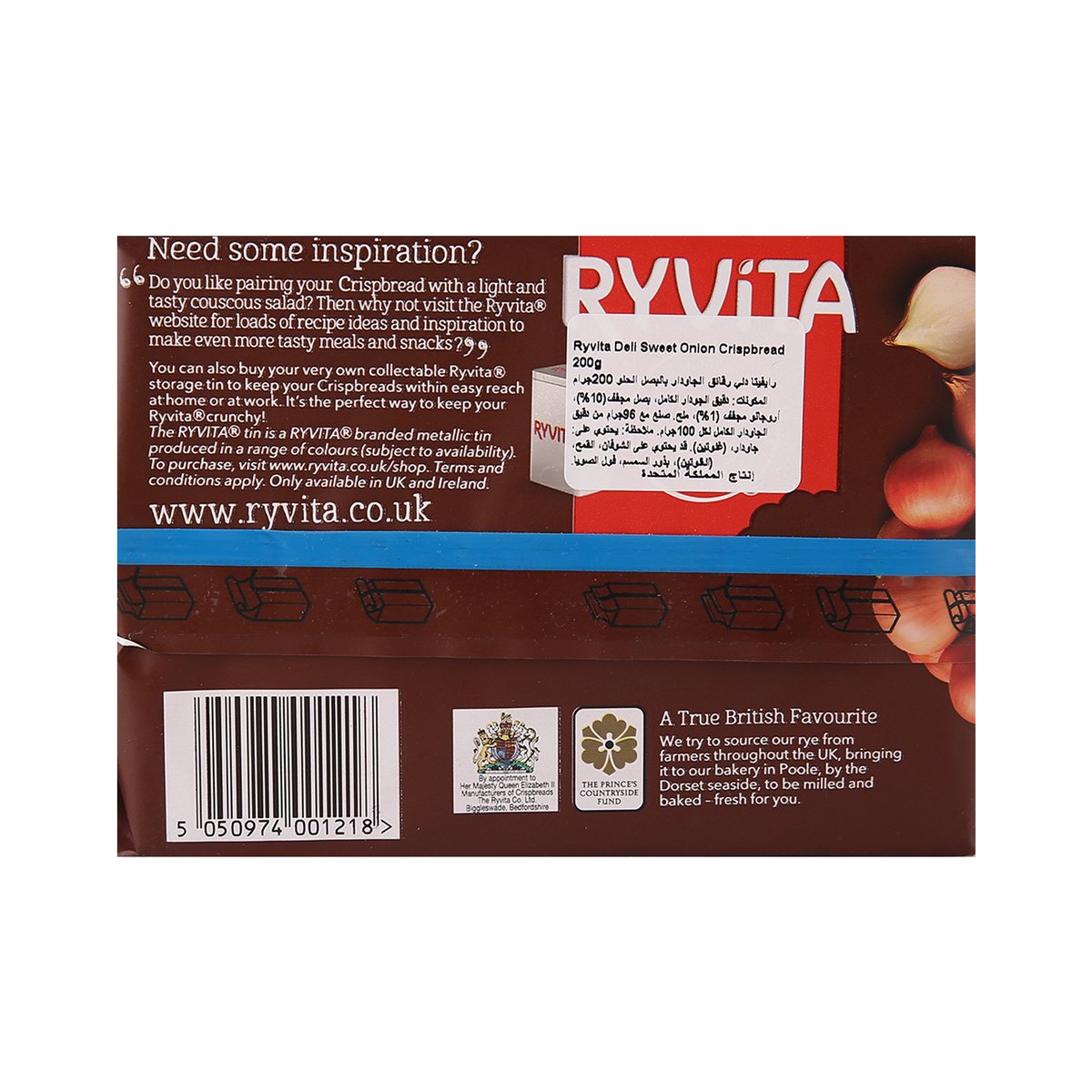 Ryvita Deli Sweet Onion Crisp Bread 200g