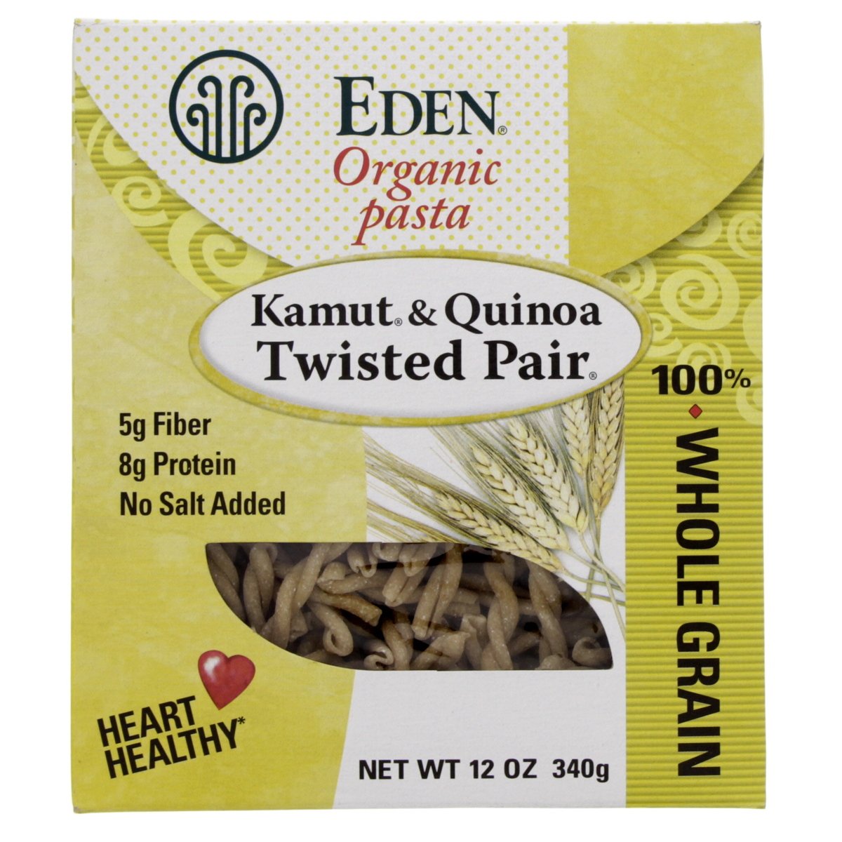 Eden Organic Pasta Kamut & Quinoa Twisted Pair 340 g