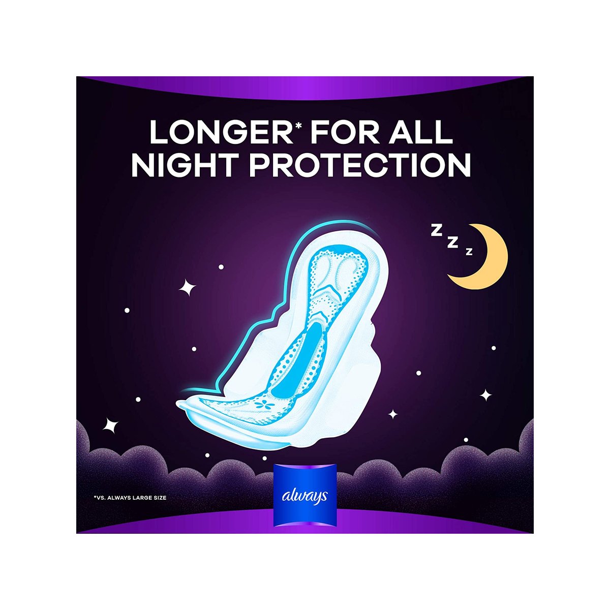 Always Dreamzz Maxi Thick Night Sanitary Pads with Wings 48 pcs