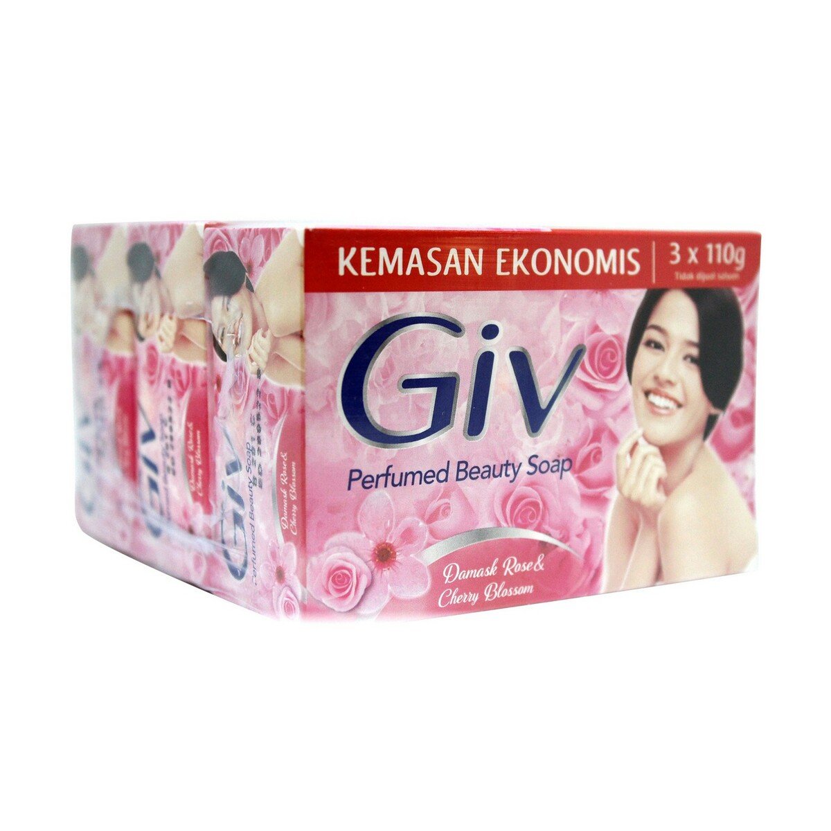 Giv Bar Soap Damsk Rose 3 x 110g