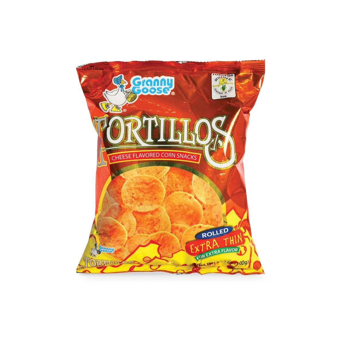 Granny Goose Tortillos Cheese Flavored Corn Snacks 100 g