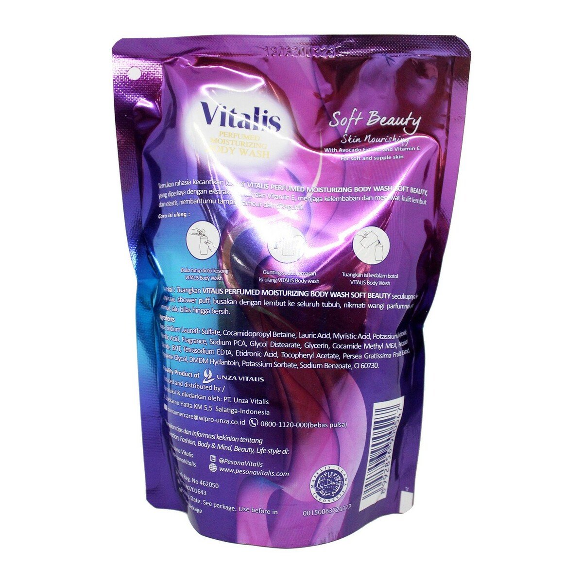 Vitalis Body Wash Soft Beauty Reffil 450ml