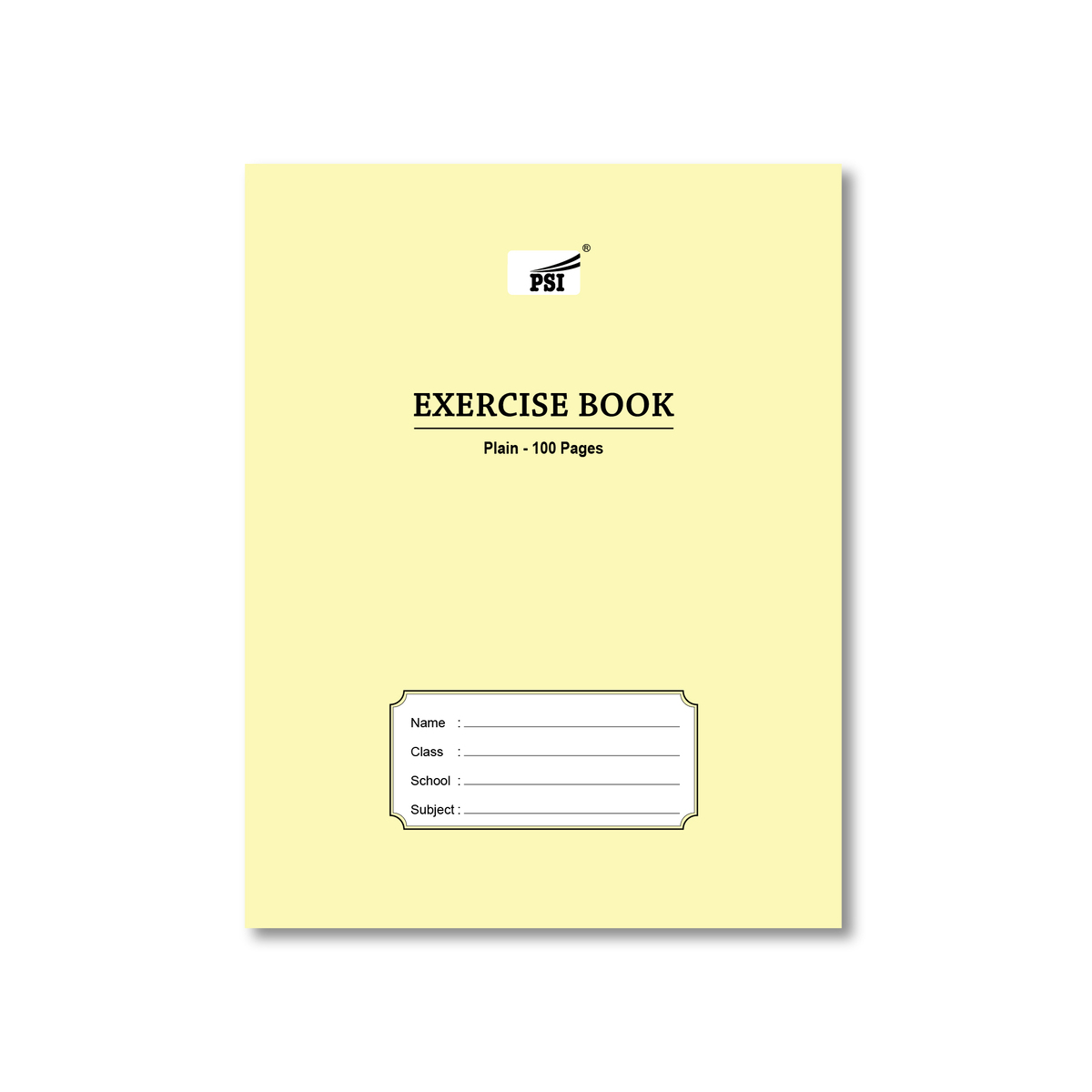 PSI Exercise Book Plain 100 Pages PSEBP100