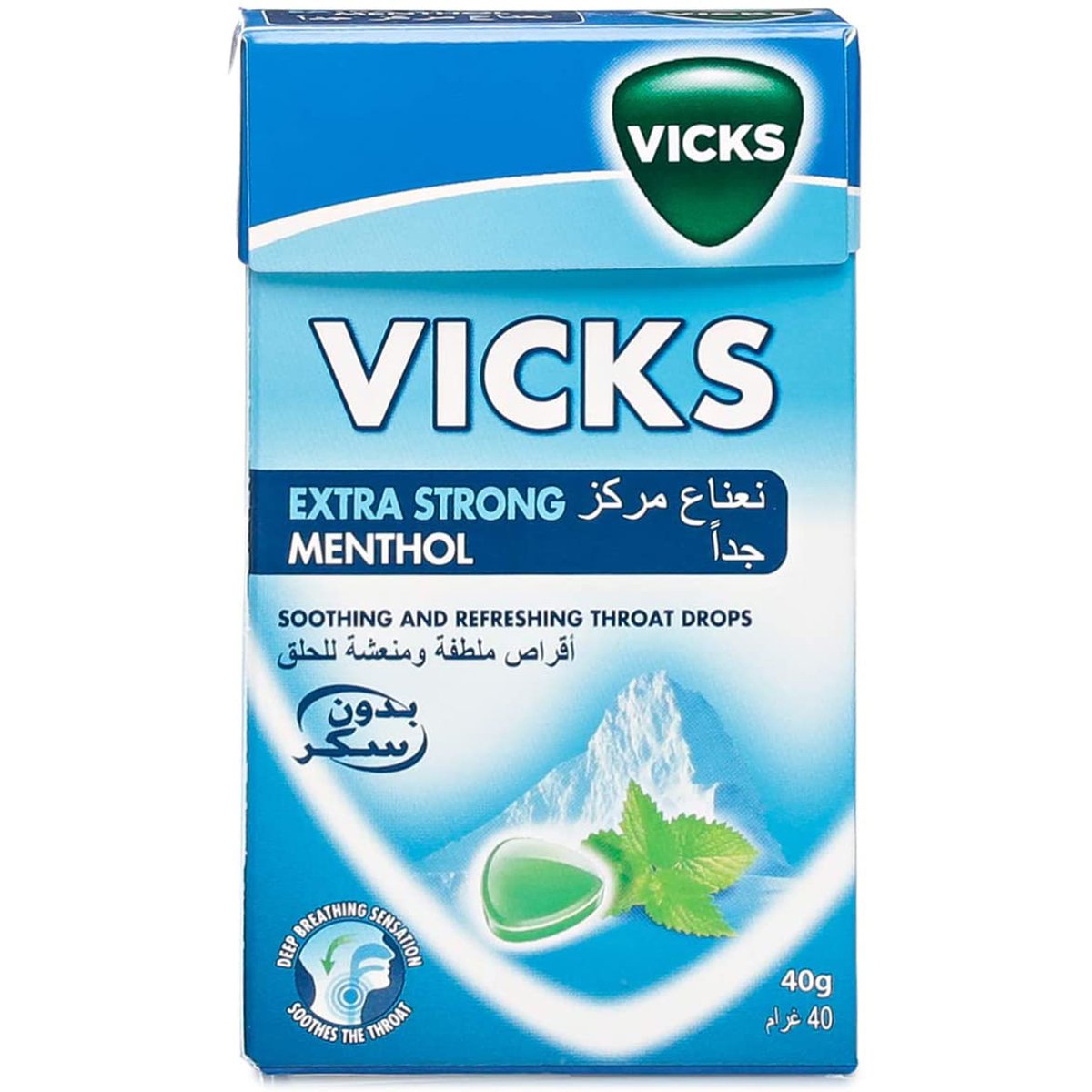 Vicks Extra Strong Menthol Soothing And Refreshing Throats Drops 40 g