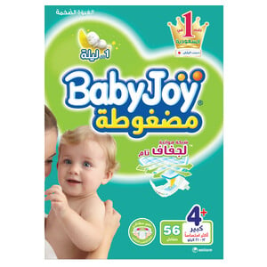 Baby Joy Diaper Size 4+ Large Plus 56 pcs