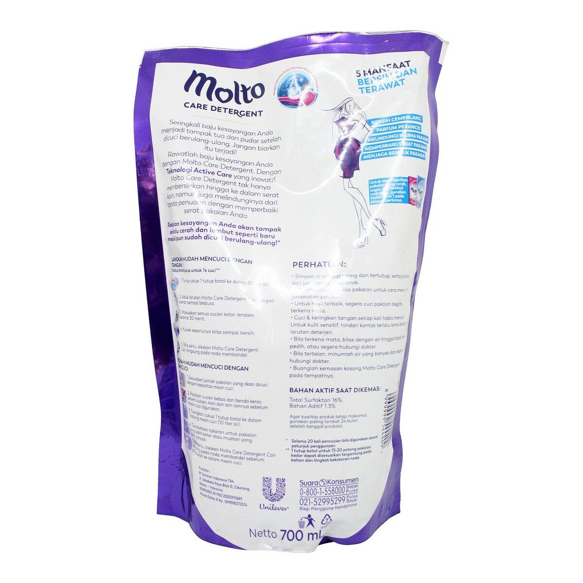 Molto Liquid Detergent Purple Reffil 700ml