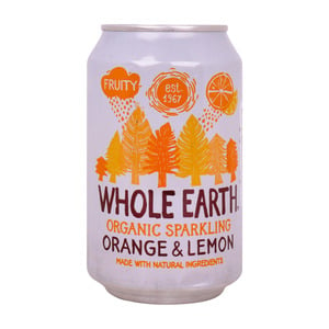هول ايرث شراب فوار برتقال وليمون عضوي 330 مل