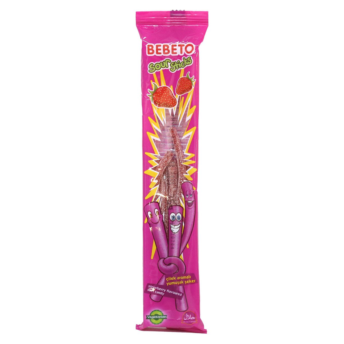 Bebeto Sour Stick Strawberry Candy 35 g